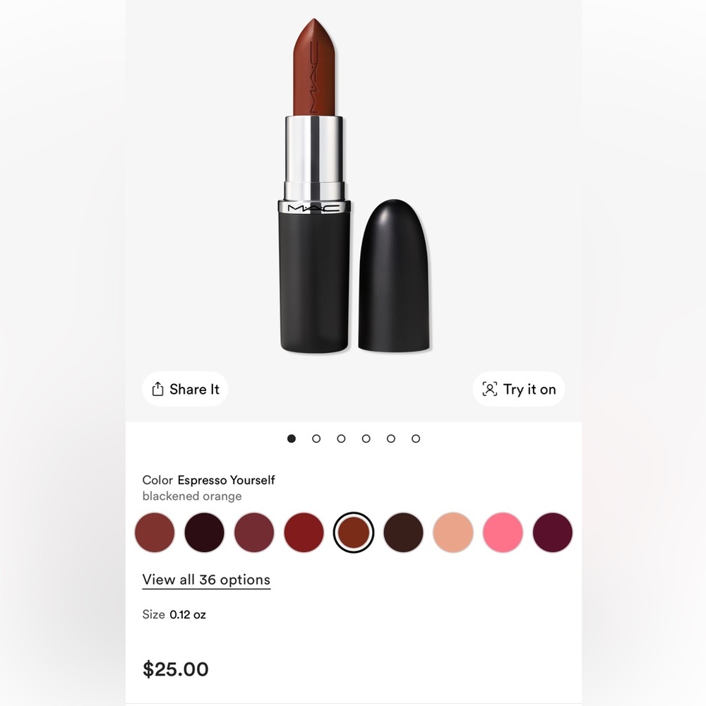 MAC Cosmetics Espresso Yourself Lipstick - Deep Orange